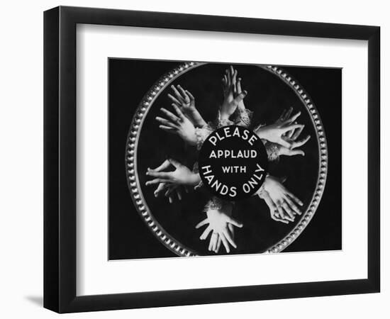 Please Applaud with Hands Only-null-Framed Photographic Print