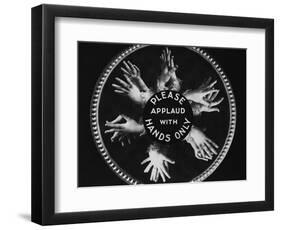 Please Applaud with Hands Only-null-Framed Photographic Print