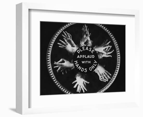 Please Applaud with Hands Only-null-Framed Photographic Print