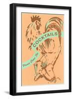 Please Come for Cocktails-null-Framed Art Print