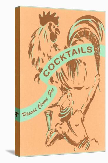 Please Come for Cocktails-null-Stretched Canvas