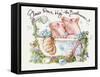 Please Don't Hog The Bathroom Pigs-sylvia pimental-Framed Stretched Canvas