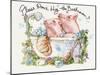 Please Don't Hog The Bathroom Pigs-sylvia pimental-Mounted Art Print
