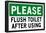 Please Flush Toilet Sign Print Poster-null-Framed Poster
