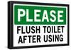 Please Flush Toilet Sign Print Poster-null-Framed Poster