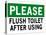 Please Flush Toilet Sign Print Poster-null-Stretched Canvas