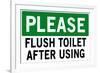 Please Flush Toilet-null-Framed Art Print