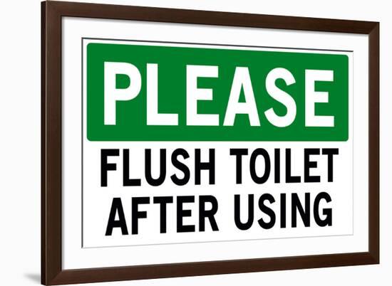 Please Flush Toilet-null-Framed Art Print