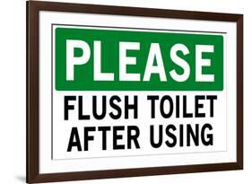 Please Flush Toilet-null-Framed Art Print