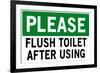 Please Flush Toilet-null-Framed Art Print