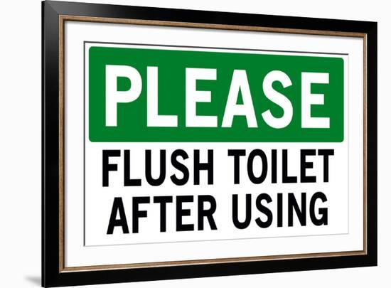 Please Flush Toilet-null-Framed Art Print