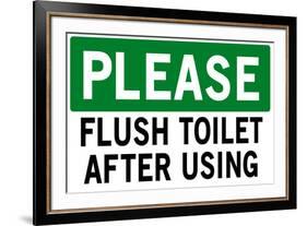 Please Flush Toilet-null-Framed Art Print