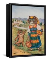 Please, I Want an Orange-Louis Wain-Framed Stretched Canvas