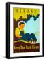 "Please Keep the Park Clean", 1937-null-Framed Giclee Print