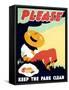 "Please Keep the Park Clean" 1937-null-Framed Stretched Canvas