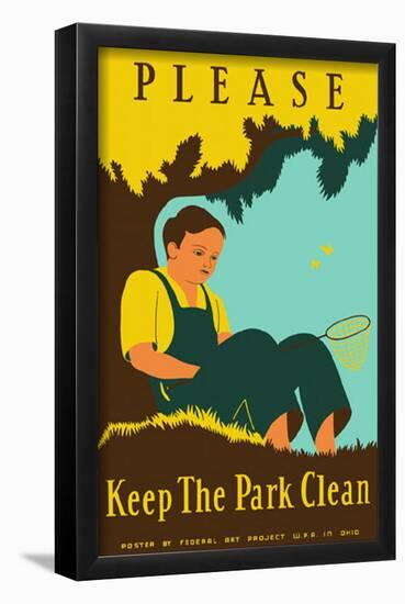 Please Keep the Park Clean-null-Framed Poster