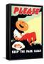 Please Keep the Park Clean-Morris Katz-Framed Stretched Canvas