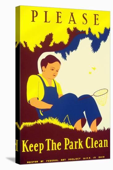 Please Keep the Park Clean-Stanley Thomas Clough-Stretched Canvas