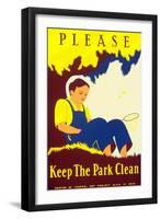 Please Keep the Park Clean-Stanley Thomas Clough-Framed Art Print