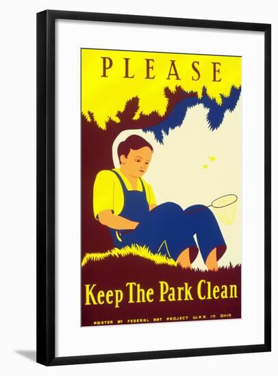 Please Keep the Park Clean-Stanley Thomas Clough-Framed Art Print