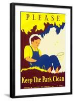 Please Keep the Park Clean-Stanley Thomas Clough-Framed Art Print