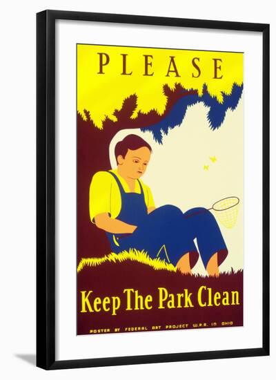 Please Keep the Park Clean-Stanley Thomas Clough-Framed Art Print