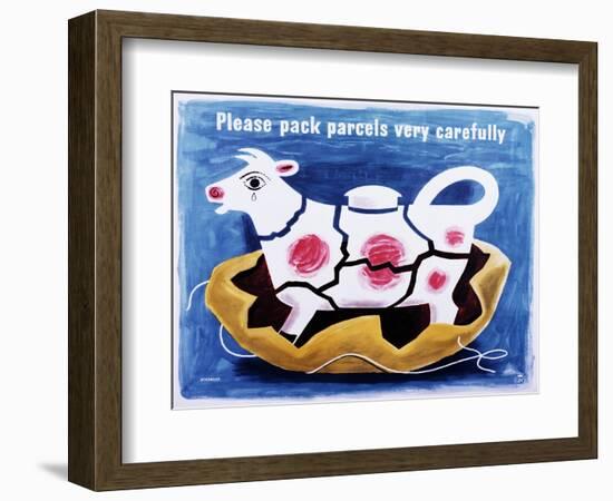 Please Pack Parcels Very Carefully-Tom Eckersley-Framed Art Print