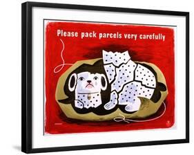 Please Pack Parcels Very Carefully-Tom Eckersley-Framed Art Print