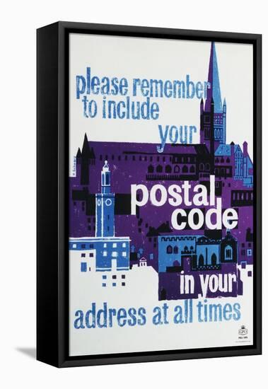 Please Remember to Include Your Postal Code in Your Address at All Times-Hans Schwarz-Framed Stretched Canvas
