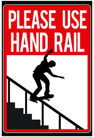 Please Use Hand Rail Sign Skateboard Sports Poster Print' Print |  AllPosters.com