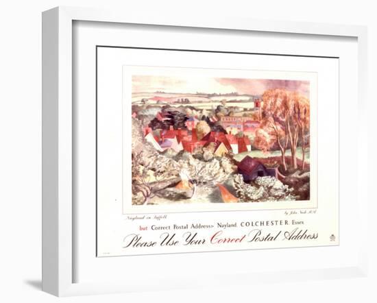 Please Use Your Correct Postal Address-John Nash-Framed Art Print