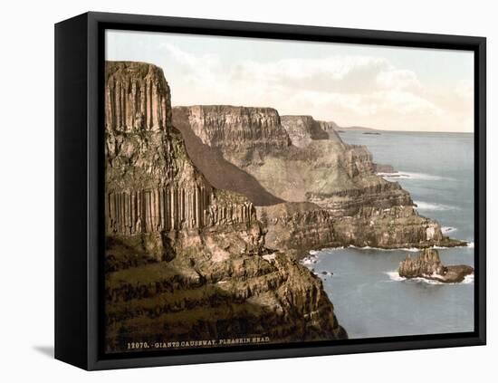 Pleaskin Head, Giant's Causeway, 1890s-Science Source-Framed Stretched Canvas