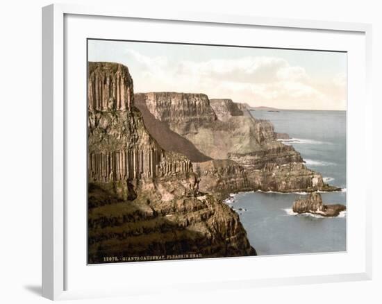 Pleaskin Head, Giant's Causeway, 1890s-Science Source-Framed Giclee Print