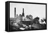 Pleasley Colliery in Derbyshire-null-Framed Stretched Canvas