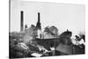 Pleasley Colliery in Derbyshire-null-Stretched Canvas