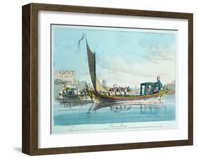 Pleasure Barges, 1803-John Augustus Atkinson-Framed Giclee Print