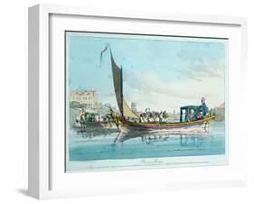 Pleasure Barges, 1803-John Augustus Atkinson-Framed Giclee Print