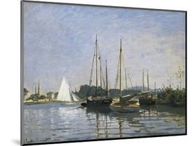 Pleasure Boats, Argenteuil-Claude Monet-Mounted Art Print