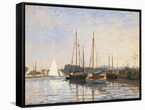 Pleasure Boats at Argenteuil-Claude Monet-Framed Stretched Canvas