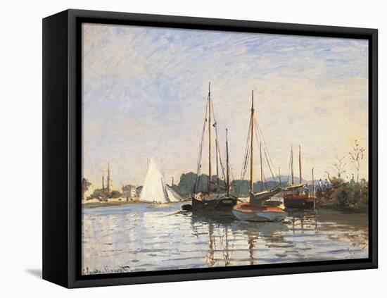 Pleasure Boats at Argenteuil-Claude Monet-Framed Stretched Canvas