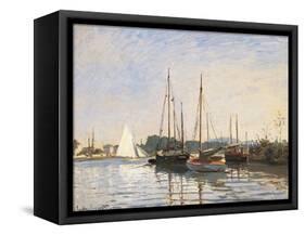 Pleasure Boats at Argenteuil-Claude Monet-Framed Stretched Canvas