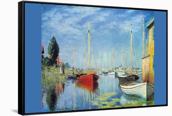 Pleasure Boats At Argenteuil-Claude Monet-Framed Stretched Canvas