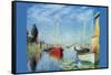 Pleasure Boats At Argenteuil-Claude Monet-Framed Stretched Canvas