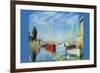 Pleasure Boats At Argenteuil-Claude Monet-Framed Art Print