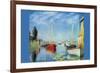 Pleasure Boats At Argenteuil-Claude Monet-Framed Art Print