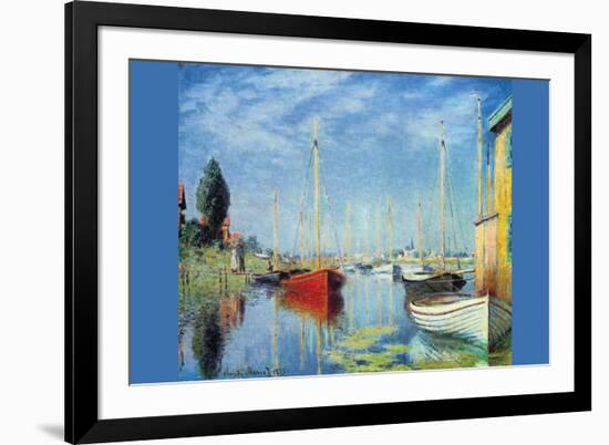 Pleasure Boats At Argenteuil-Claude Monet-Framed Art Print