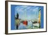 Pleasure Boats At Argenteuil-Claude Monet-Framed Art Print