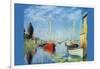 Pleasure Boats At Argenteuil-Claude Monet-Framed Art Print