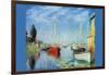 Pleasure Boats At Argenteuil-Claude Monet-Framed Art Print