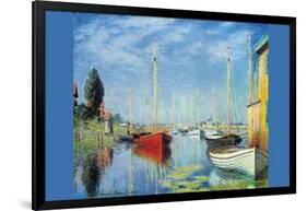 Pleasure Boats At Argenteuil-Claude Monet-Framed Art Print